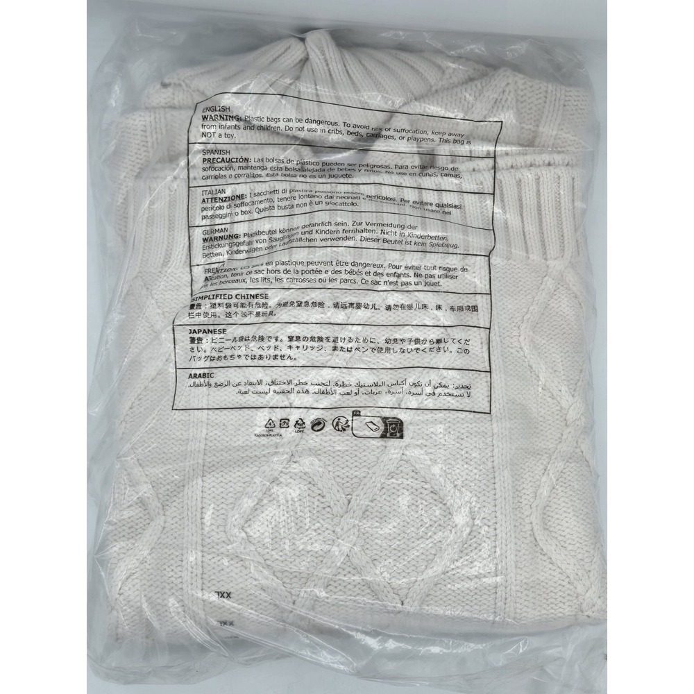 GUESS Mens Long Sleeve‎ Diamond Cable Half Zip Knit Sweater Yarn Blend Sz XXL - Picture 13 of 13